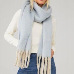 NWT🩵Free People Winter Chill Blanket Scarf Blue